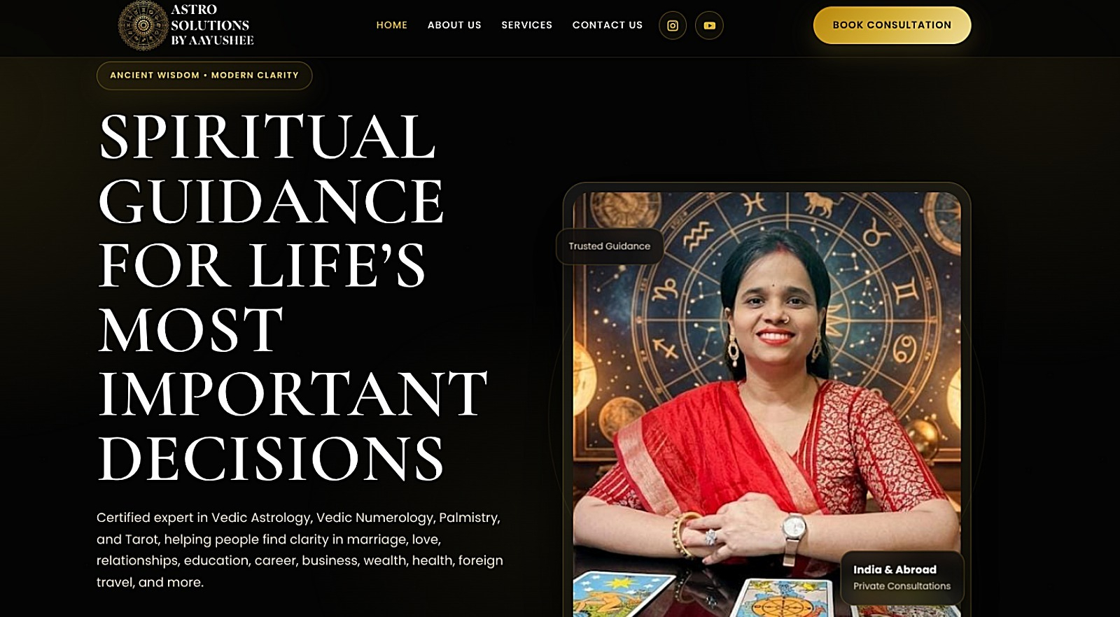 Aayushi Mishra Insights website preview